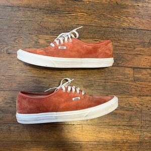 Crimson Red Suede Vans